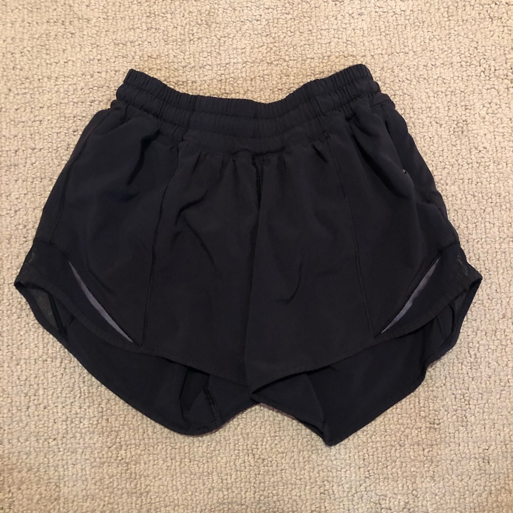 Black Lululemon Hotty Hot shorts